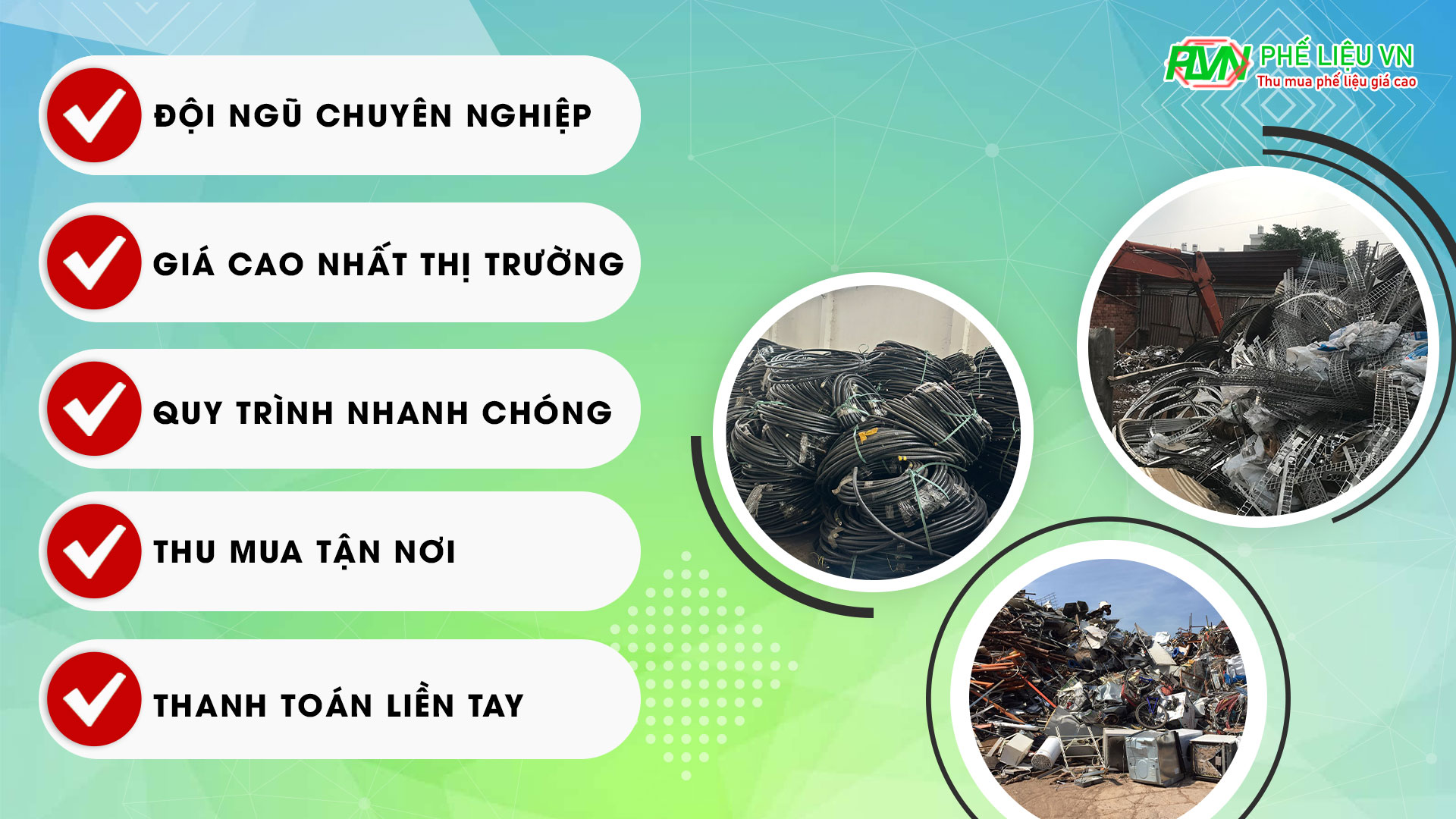 Phế Liệu VN thu mua phế liệu nhanh chóng