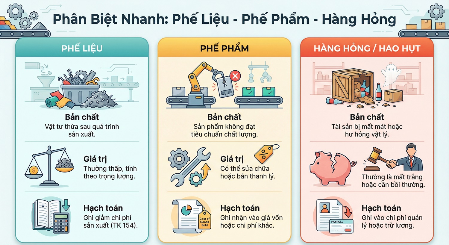 Phân biệt Phế liệu - Phế phẩm - Hàng hỏng